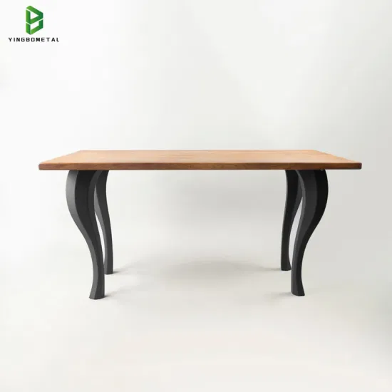 Base de mesa de conferência com pernas de metal em latão cromado para móveis de vidro luxuosos