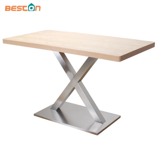 Personalizado com formato de alta qualidade X base de mesa de aço moderna para venda